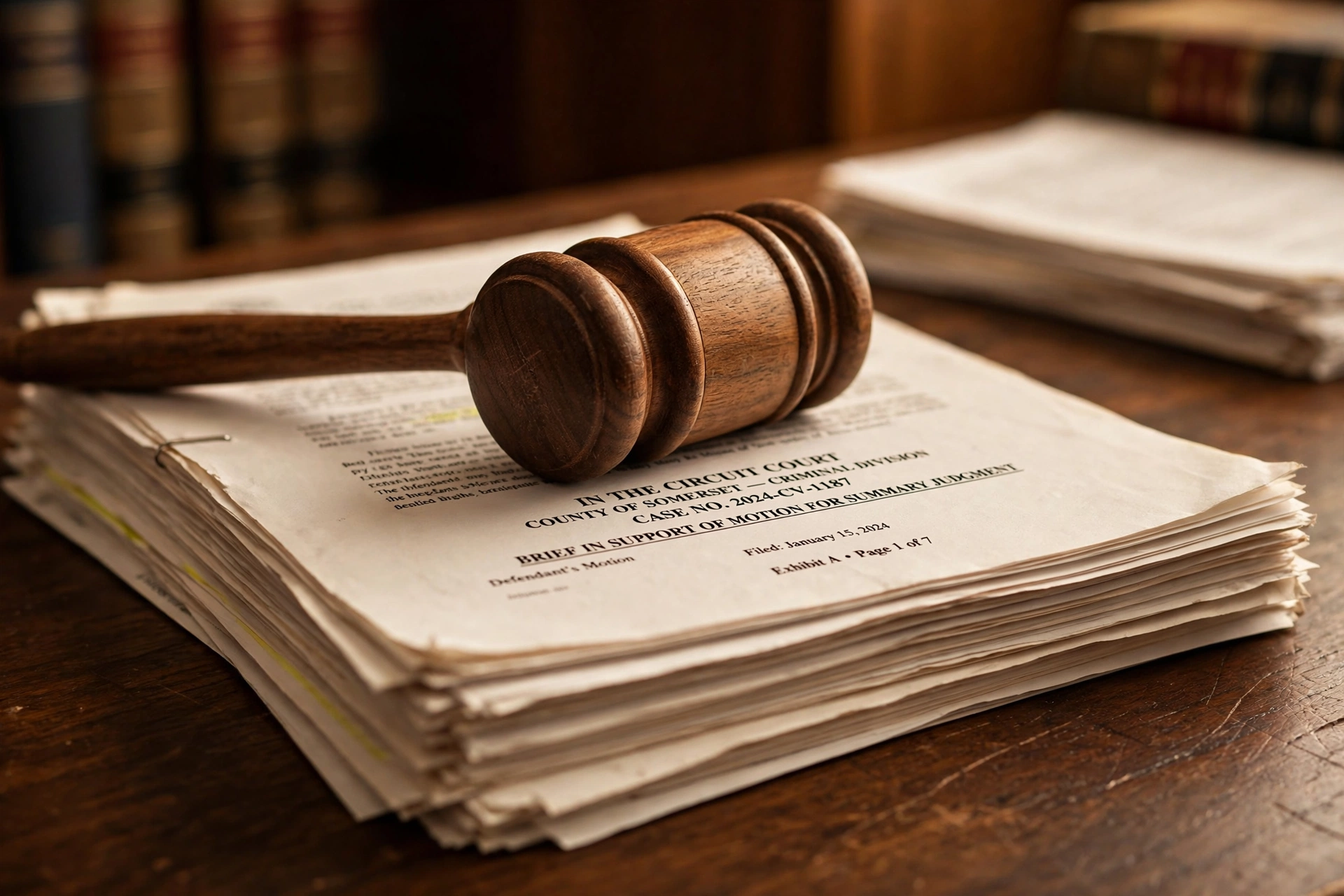 Gavel and legal documents