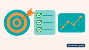 Illustration about setting and tracking attendance goals for students