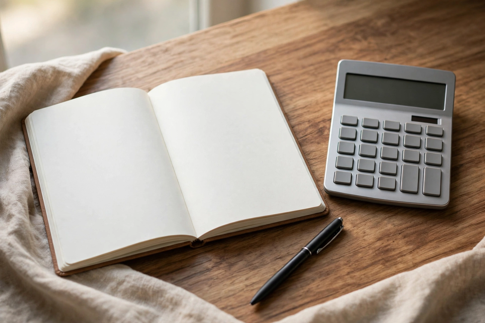Open notebook and calculator for CGPA to percentage conversion