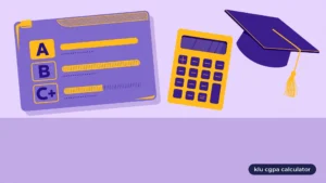 Illustration explaining the KLU CGPA calculator and 10-point grading scale