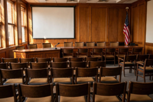 School board room where the LCPS grading policy separating grades from attendance was proposed