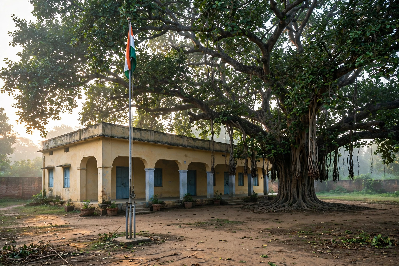 Government school building in Madhya Pradesh where CBSE Class 12 results were analysed