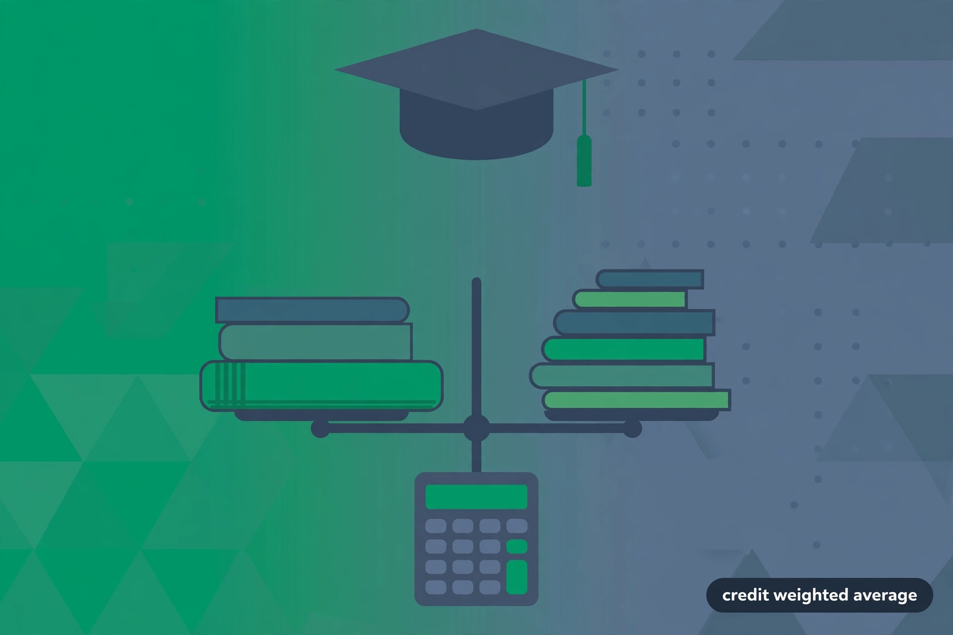 Balance scale illustrating the credit weighted average method for SGPA to CGPA conversion
