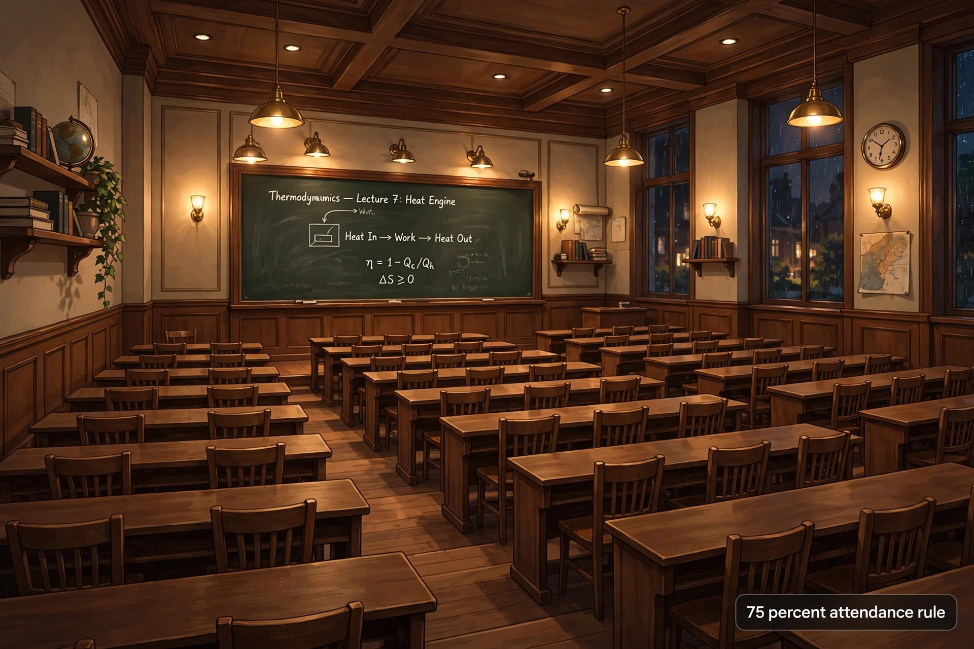University lecture hall representing graduation attendance requirements