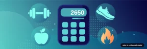 Illustration of a TDEE calculator with fitness icons explaining what is a tdee calculator